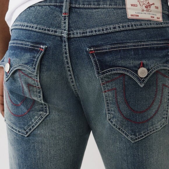 True Religion Billy Bootcut Jeans Color: Light Autumn Size 36x33.5 BNWT - Picture 4 of 5